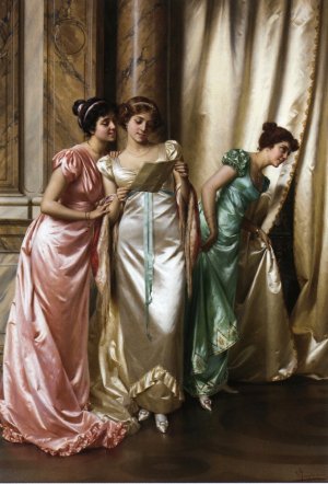 The Eavesdroppers by Vincenzo Migliaro Oil Painting