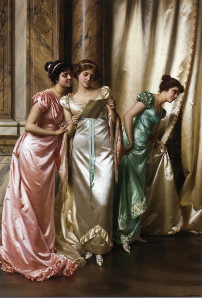 Main Product Photo of The Eavesdroppers Painting by Vincenzo Migliaro