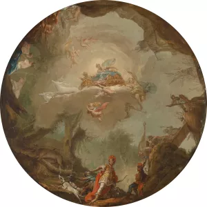 Die Jagd des Agamemnon by Vinzenz Fischer Oil Painting