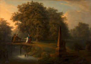 Flucht nach agypten by Vinzenz Fischer Oil Painting