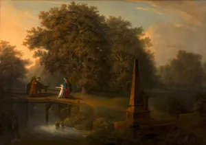 Flucht nach agypten by Vinzenz Fischer Oil Painting