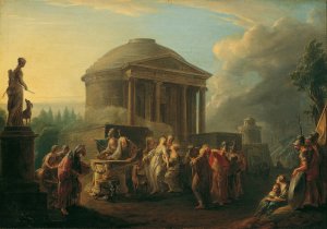 The Sacrifice Of Iphigenia by Vinzenz Fischer Oil Painting