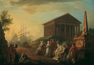 The Sacrifice Of Polyxena by Vinzenz Fischer Oil Painting