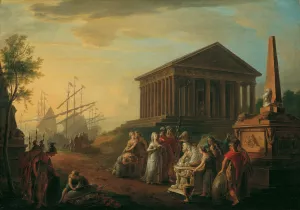 The Sacrifice Of Polyxena by Vinzenz Fischer Oil Painting