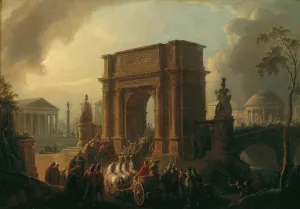 Triumphzug eines Feldherrn durch den Titusbogen by Vinzenz Fischer Oil Painting