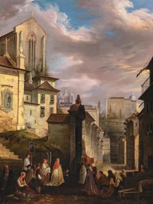 Rua Nova Dos Inclezes Oil painting by Vinzenz Kreuzer