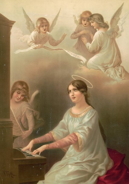 Main Product Photo of St. Cecilia  Painting by Virgilio Tojetti