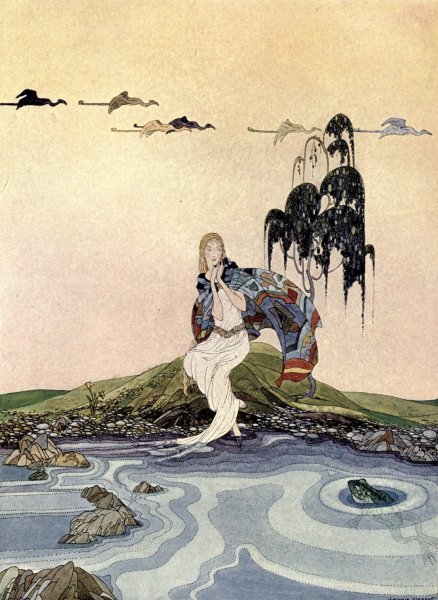 Ah, ha! you are at last in my domain, little fool!  by Virginia Frances Sterrett - Hand-Painted Oil Painting Reproduction