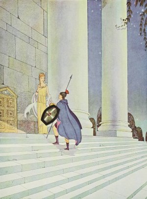 At the appointed hour he met the beautiful Medea by Virginia Frances Sterrett Oil Painting