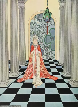 Cadmus beheld a female figure, wonderfully beautiful Oil painting by Virginia Frances Sterrett