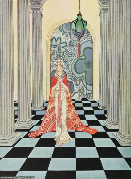 Cadmus beheld a female figure, wonderfully beautiful  by Virginia Frances Sterrett - Hand-Painted Oil Painting Reproduction
