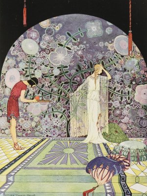 I shall not touch it I assure you, said she by Virginia Frances Sterrett Oil Painting