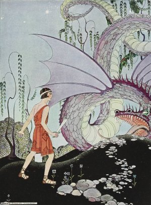This pitiless reptile had killed his poor companions by Virginia Frances Sterrett Oil Painting