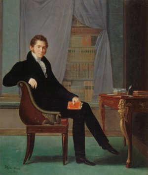 Francois Ancelot by Virginie Ancelot Oil Painting