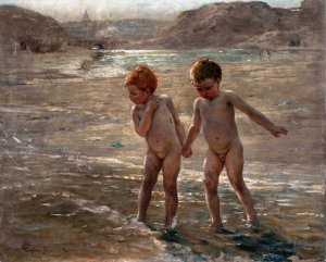 Dans l'air pur Oil painting by Virginie Demont-Breton