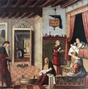 Birth of the Virgin by Vittore Carpaccio - Oil Painting Reproduction