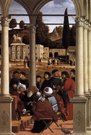 Disputation of St Stephen Detail by Vittore Carpaccio - Oil Painting Reproduction