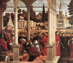 Disputation of St Stephen Oil painting by Vittore Carpaccio