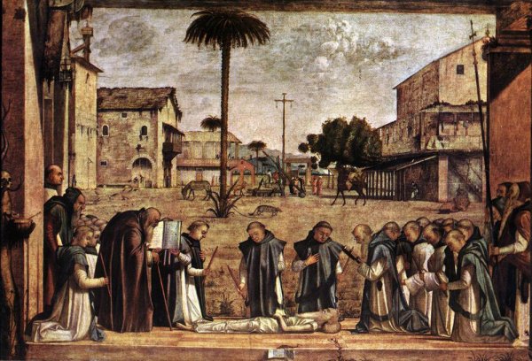 Main Product Photo of Funeral of St. Jerome Painting by Vittore Carpaccio