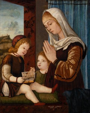 Madonna and Child with the Infant St. John by Vittore Carpaccio Oil Painting