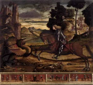 St George and the Dragon painting by Vittore Carpaccio