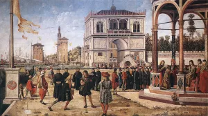 The Ambassadors Return to the English Court by Vittore Carpaccio Oil Painting