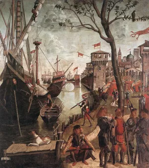 The Arrival of the Pilgrims in Cologne painting by Vittore Carpaccio