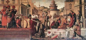 The Baptism of the Selenites painting by Vittore Carpaccio