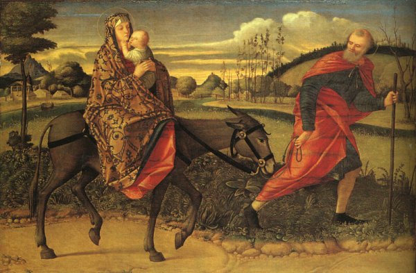Main Product Photo of The Flight into Egypt Painting by Vittore Carpaccio