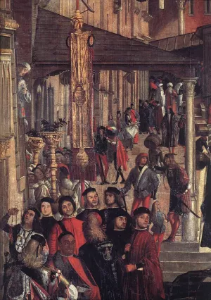 The Healing of the Madman Detail Oil painting by Vittore Carpaccio
