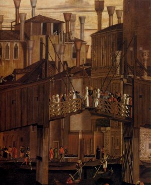 The Healing of the Madman Detail by Vittore Carpaccio Oil Painting