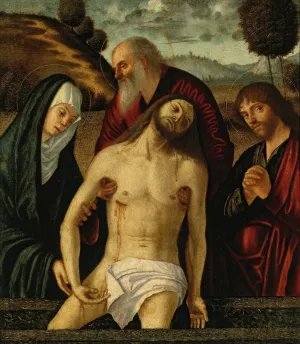 The Lamentation, With The Madonna And Saints Joseph Of Arimathea And John The Evangelist by Vittore Carpaccio Oil Painting