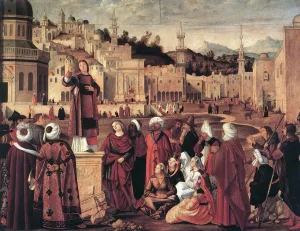 The Sermon of St. Stephen II by Vittore Carpaccio Oil Painting