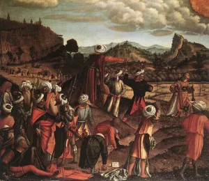 The Stoning of St Stephen Oil painting by Vittore Carpaccio