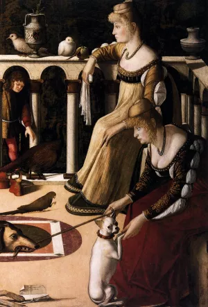 Two Venetian Ladies by Vittore Carpaccio - Oil Painting Reproduction
