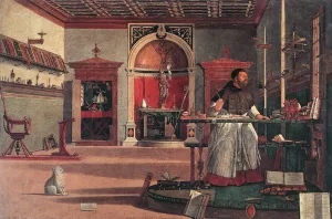 Vision of St. Augustin Oil painting by Vittore Carpaccio