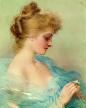 He Loves Me, He Loves Me Not by Vittorio Matteo Corcos - Oil Painting Reproduction