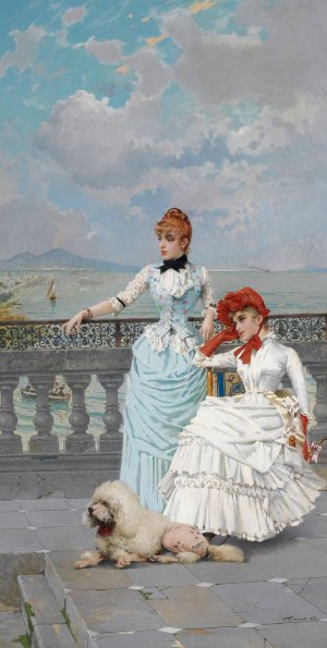 Neapolitan Beauties by Vittorio Matteo Corcos Oil Painting