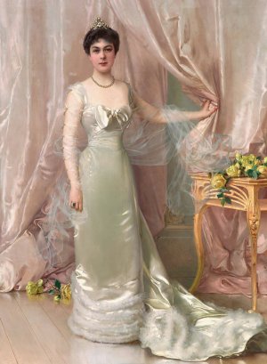 Portrait of Princess Evelyne Colonna di Stigliano by Vittorio Matteo Corcos Oil Painting