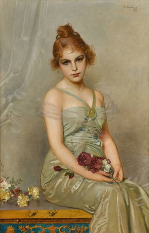The Bouquet by Vittorio Matteo Corcos Oil Painting