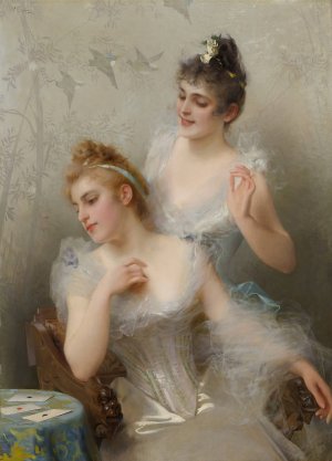 The Three Aces by Vittorio Matteo Corcos Oil Painting