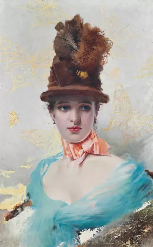 Une elegante by Vittorio Matteo Corcos Oil Painting