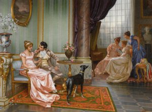 Admiration by Vittorio Reggianini Oil Painting
