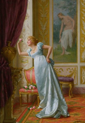 The Attraction by Vittorio Reggianini Oil Painting