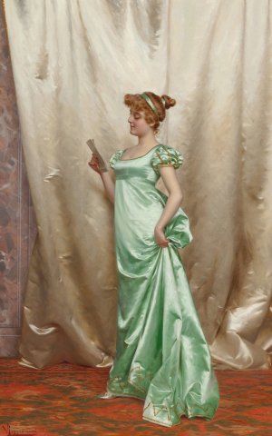 The love letter by Vittorio Reggianini Oil Painting