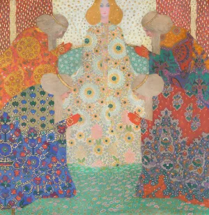 Madonna E Quattro Evangelisti by Vittorio Zecchin Oil Painting