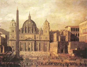 St Peter's, Rome Oil painting by Viviano Codazzi