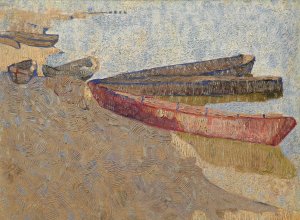 Three Boats On The Dnieper by Vladimir Baranoff-Rossine Oil Painting