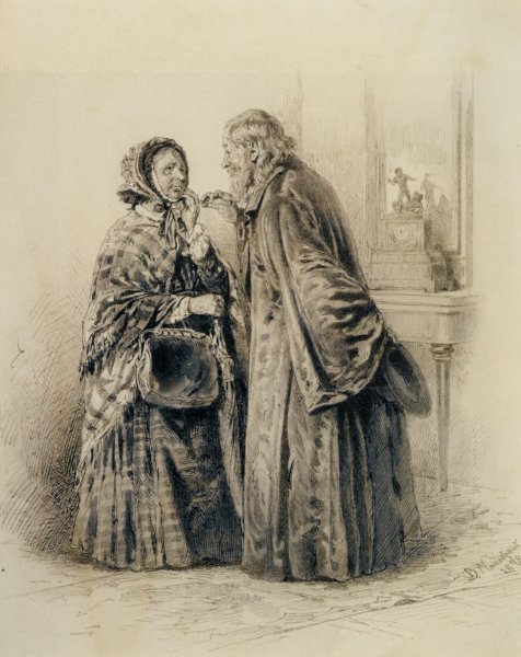 Main Product Photo of A Private Conversation Painting by Vladimir Egorovich Makovsky