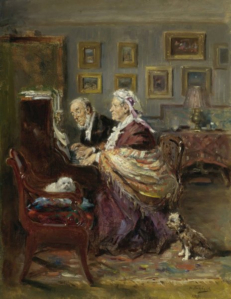 Main Product Photo of Four Hands  Painting by Vladimir Egorovich Makovsky